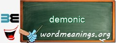 WordMeaning blackboard for demonic